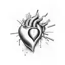 Crying Heart tattoo design idea