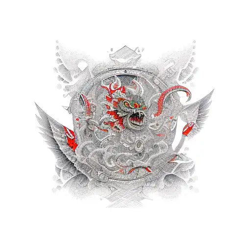 Wing tattoo design idea