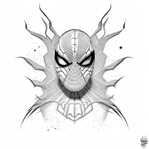 spider man Verse venom  tattoo design idea