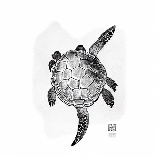 Turtle tattoo design idea