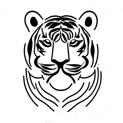 full body Tiger stretching tattoo design idea