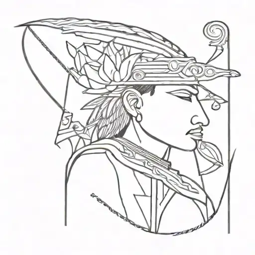 chaman maya culture warrior tattoo design idea