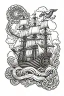 seafarer tattoo design idea