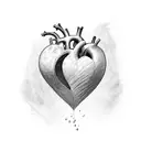 heart with j and s tattoo design idea