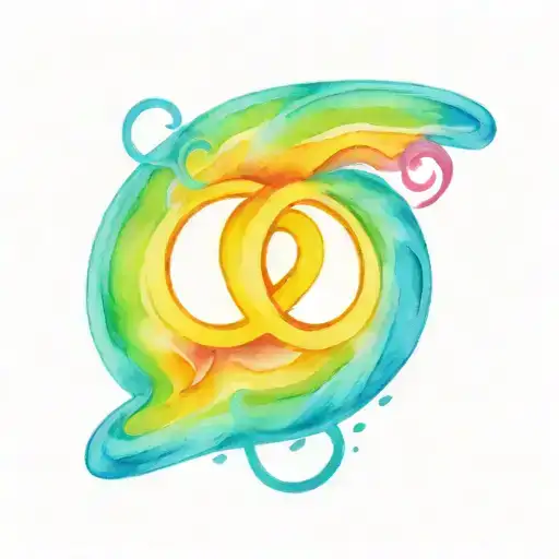 Rainbow Infinity Symbol and E-I-E-I-O tattoo design idea