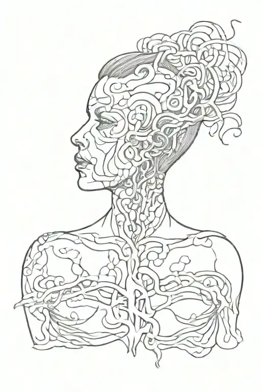 epresenting mental health, focusing on bipolar disorder type 2, highlighting the contrast between manic and depressive  tattoo design idea
