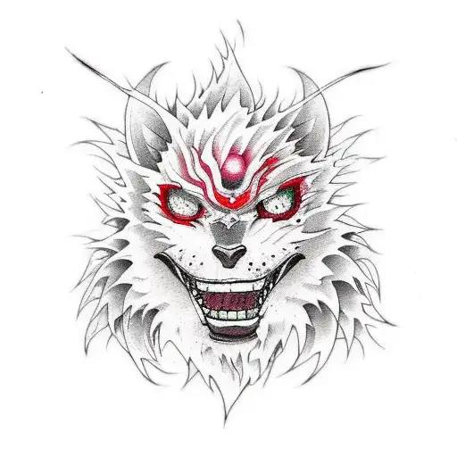 Make a tattoo that has it, Tokyo ghoul or spirited away anime style.  tattoo design idea