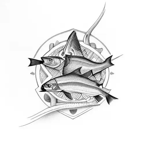 memory of dad, steelhead salmon tattoo design idea