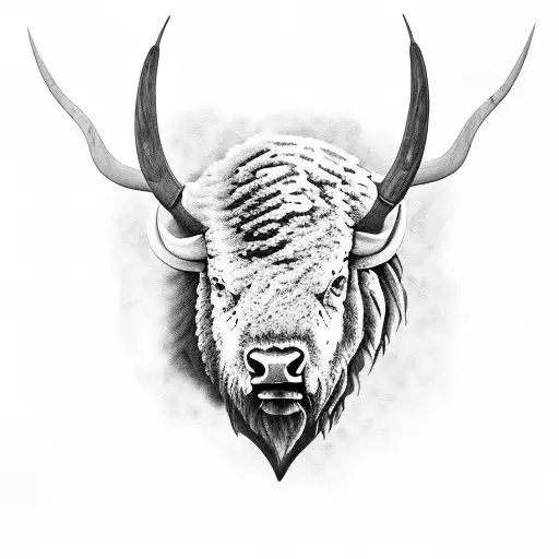 American bison, steelhead salmon, dad memorial tattoo design idea