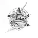 memory of dad, steelhead salmon tattoo design idea