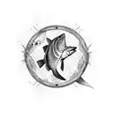 memory of dad, steelhead salmon tattoo design idea