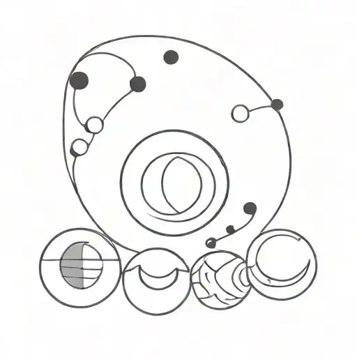 moon phases tattoo design idea