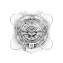 steampunk  tattoo design idea