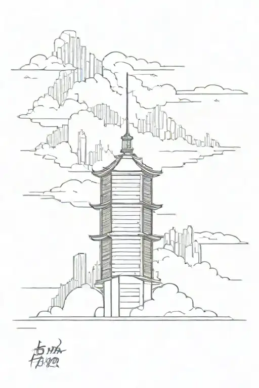 the bank of China tower Hong Kong  tattoo design idea