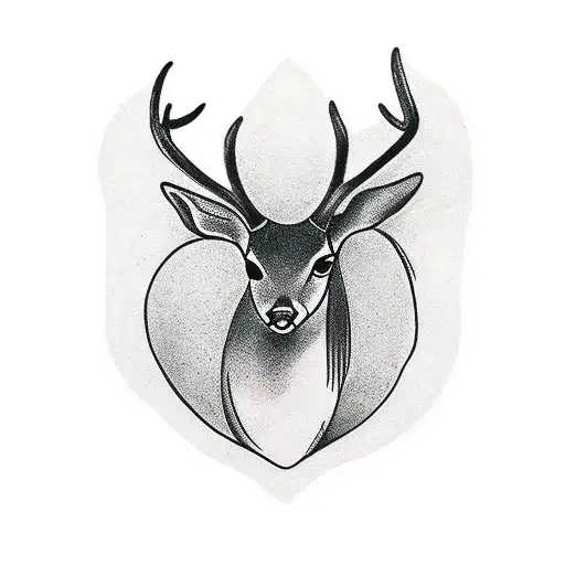 celtic ring, small deer, mountain, for shoulder tattoo  tattoo design idea