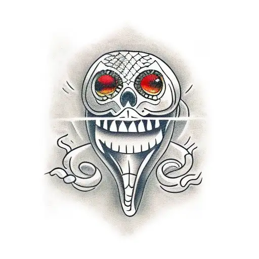 Mexican snake tattoo design idea