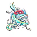 snake with Mexican quote inside tattoo design idea