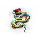 snake with Mexican quote inside tattoo design idea