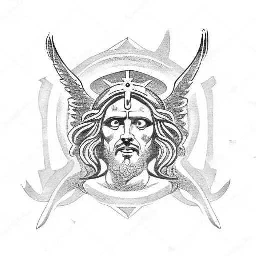 biblical angel Old Testament tattoo design idea