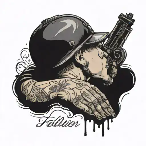 Fallen Soldier With Date tattoo design idea