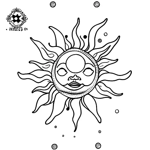 sun dawn dewdrops  tattoo design idea