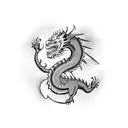 dragon oriental  tattoo design idea