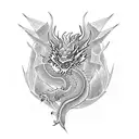 dragon oriental  tattoo design idea