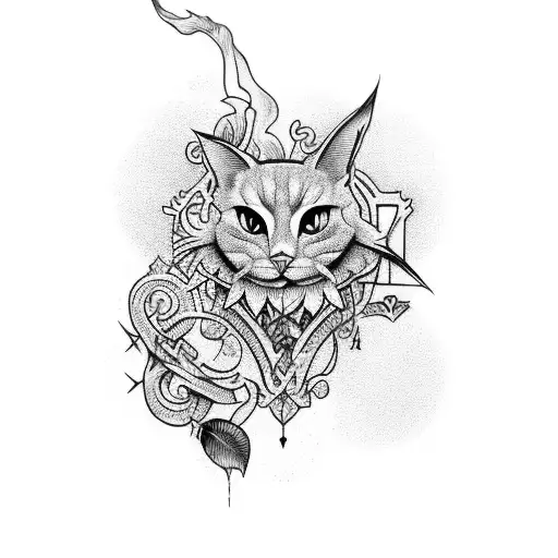 wonderland tattoo design idea