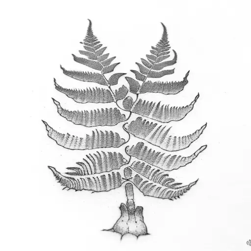 Fern Tree tattoo design idea