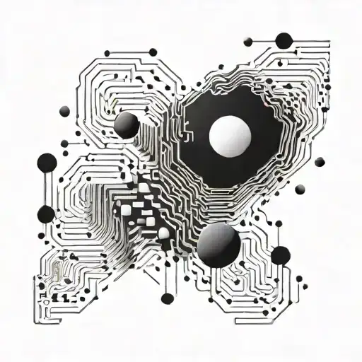 Incorporate binary code into a sleek tech-inspired tattoo design tattoo design idea