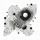 Incorporate binary code into a sleek tech-inspired tattoo design tattoo design idea