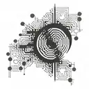 Incorporate binary code into a sleek tech-inspired tattoo design tattoo design idea