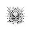 Blasphemous symbol tattoo design idea