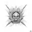 Blasphemous symbol tattoo design idea