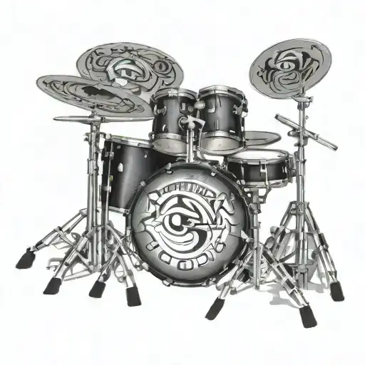 drums with names Valentino consuelo tattoo design idea