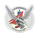 Icarus patch work leg sleeve with hermes tident pieced in tattoo design idea