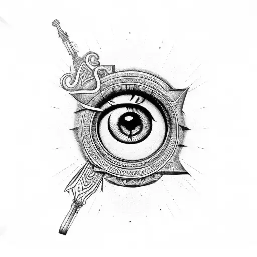 Eye of Horus inner biceps tattoo design idea