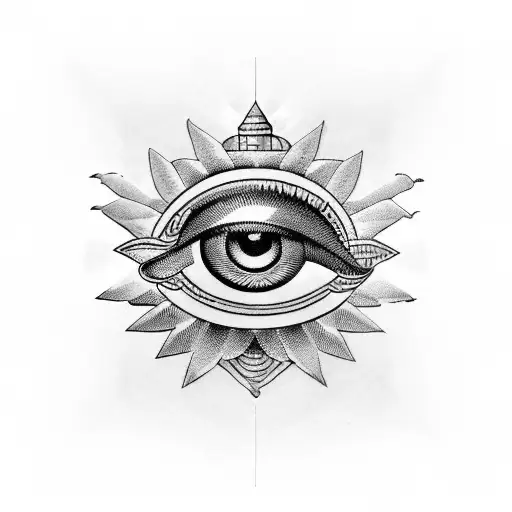 egyptian symbol for Eye of Horus inner biceps tattoo design idea