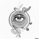 egyptian symbol for Eye of Horus inner biceps tattoo design idea
