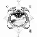 egyptian symbol for Eye of Horus inner biceps tattoo design idea