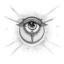 Eye of Horus inner biceps tattoo design idea