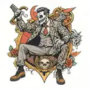 crime man April Under tattoo design idea