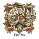 crime man April Under tattoo design idea