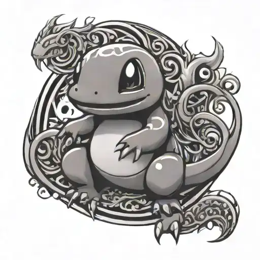 Voodoo Charmander Pokémon tattoo design idea