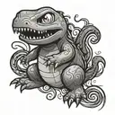 Voodoo Charmander Pokémon tattoo design idea