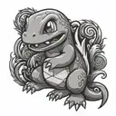 Voodoo Charmander Pokémon tattoo design idea