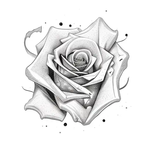 Red Rose's and skulls and tribal mask tattoo design idea