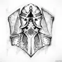 crusader knight tattoo design idea