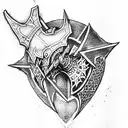 crusader knight tattoo design idea