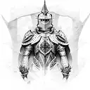 crusader knight tattoo design idea